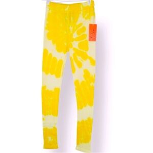 LA DETRESSE Revolve Yellow Tie Dye Thermal Leggings Electric Lemonade Joggers